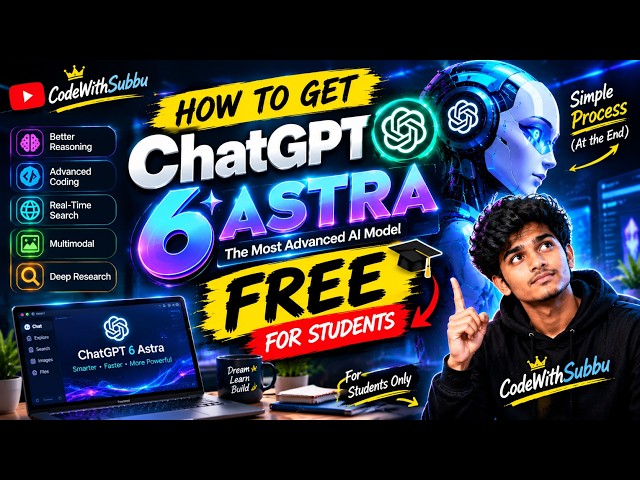 🔴 LIVE | How to Get ChatGPT 6 Astra FREE for Students 🎓 | Simple Step-by-Step Process #chatgpt #live