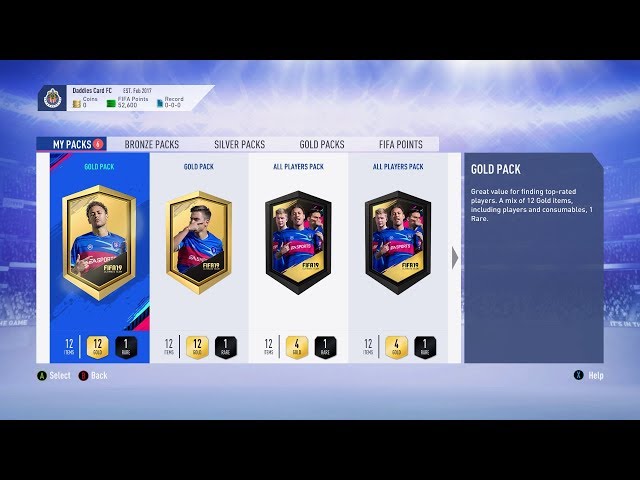 FIFA 19 FULL GAME! XBOX 50,000 FIFA POINT PACK OPENING!