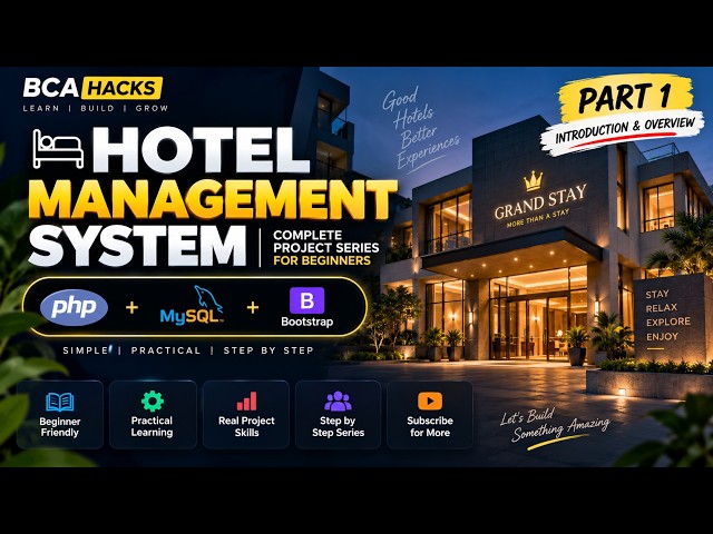 Hotel Management System Using PHP & MySQL | Part 1 - Introduction & Overview #bcaprojects