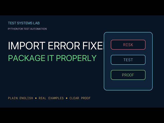 Package a Python Test Framework Properly
