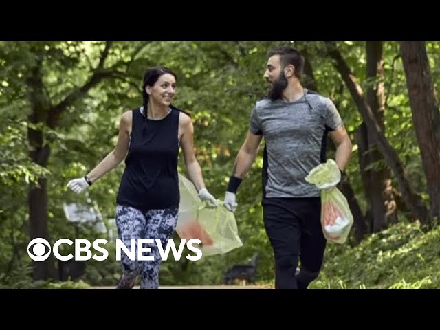 Behind the "plogging" trend combining exercise with another fulfilling activity