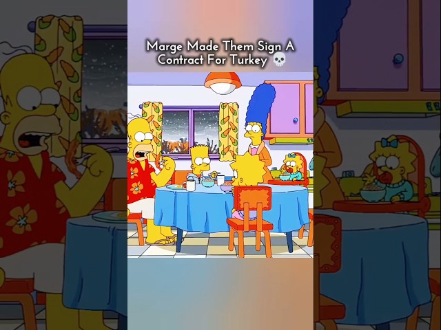 Marge's Thanksgiving Contract Is INSANE #Simpsons #shorts