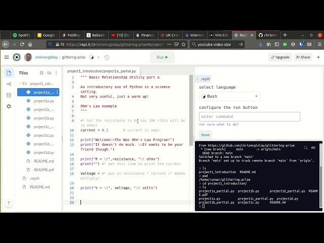 Repl.it - cloning a github repo