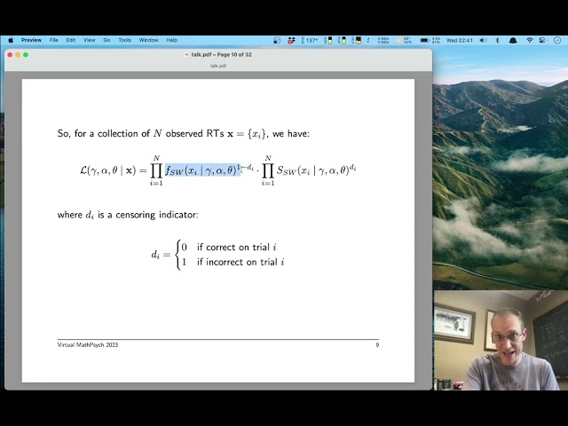 "A hierarchical Bayesian shifted Wald model with censoring" -- Virtual MathPsych 2023