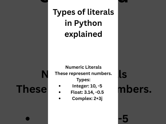 numeric literals