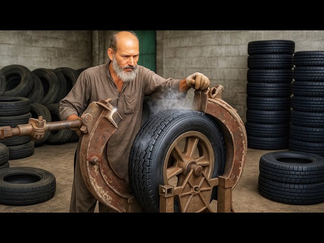 How Old Tires Are Recycled & Retreaded in Factory | Amazing Technology