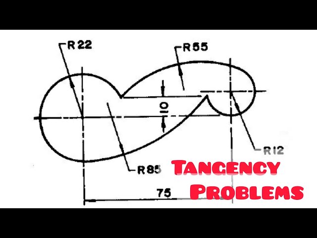 TANGENCY PROBLEMS in | Technical drawing | Engineering drawing