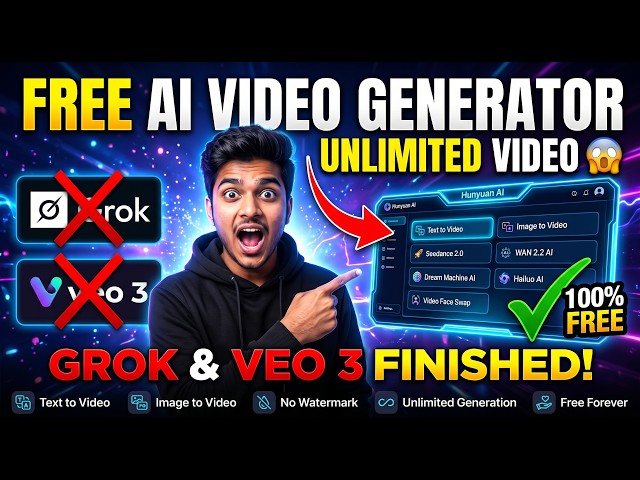 FREE Unlimited AI Video Generator 2026 😱 | Hunyuan AI Full Tutorial | Veo 3 & Grok Alternative