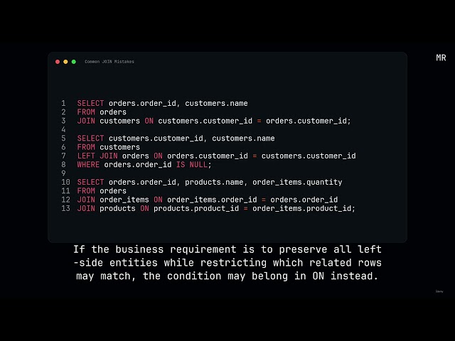 42. Common JOIN Mistakes MySQL for beginners 2026 Free