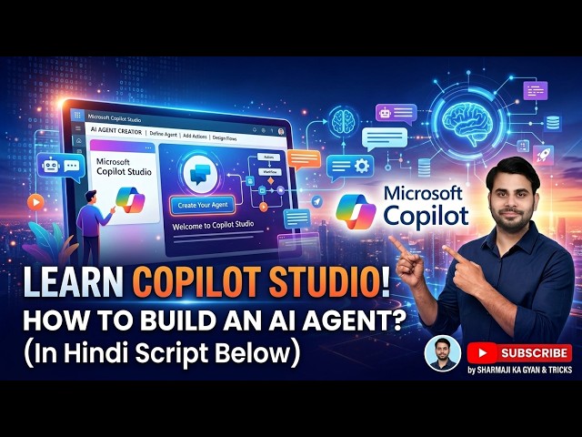 How to Make an AI Agent using Copilot Studio | Complete Tutorial (Hindi)