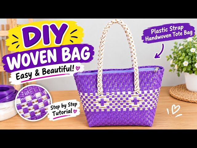 How to Make a Woven Shoulder Bag with a Zipper | DIY Woven Shoulder Bag Tutorial
