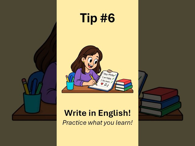 Tip #6 – Write in English! | 8 Tips for Learning English