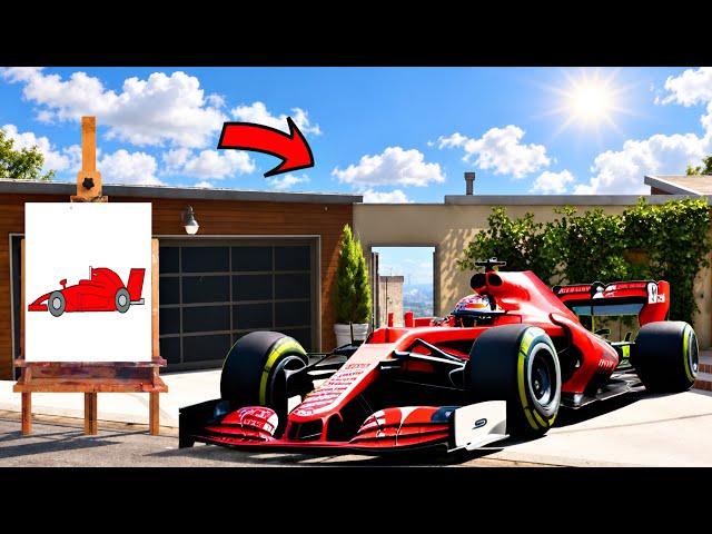 FRANKLIN DRAWING A FORMULA 1 CAR IN GTA 5