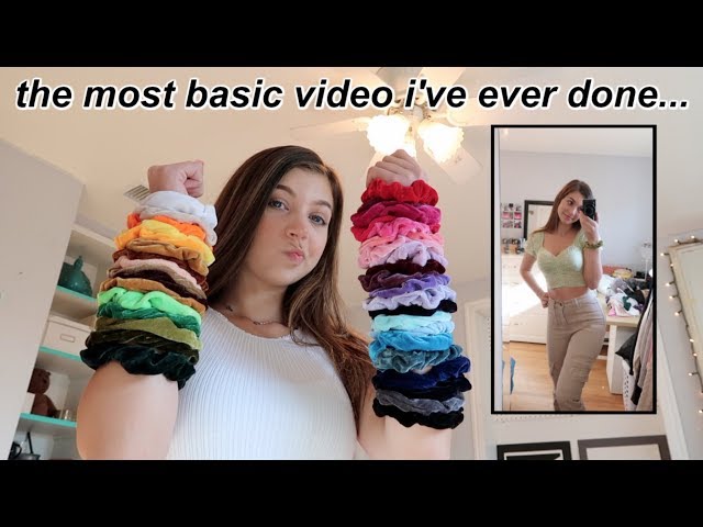 colored scrunchies pick my school outfits for a week