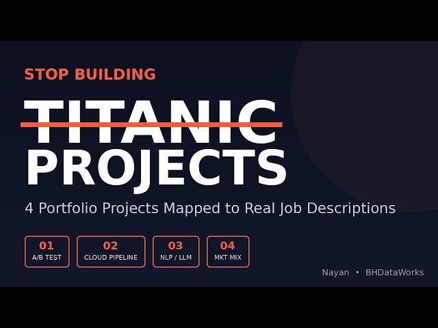 4 Data Science Portfolio Projects Mapped to Real Job Descriptions (Not Another Titanic Dataset)