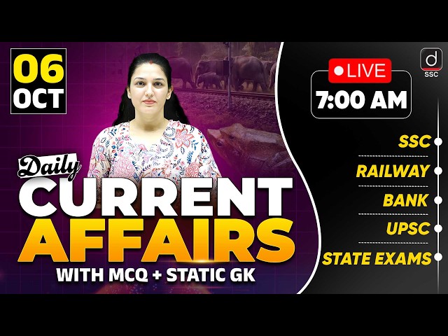 Current Affairs Today | 06 October 2026 Current Affairs | SSC Current Affairs 2026 | by Namu Ma'am
