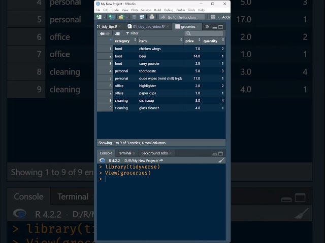 R Studio: Tidy Tip select() columns