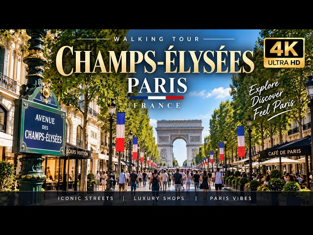 Champs-Élysées Paris 🇫🇷 | Walking Tour – Part 3 | 4K