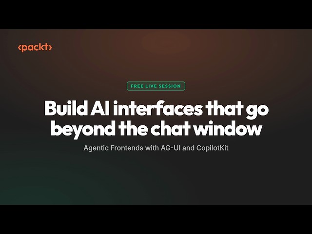Build AI Interfaces Beyond the Chat Window: Free Live Session on AG-UI and CopilotKit (16 Oct)