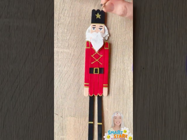 Popsicle Stick Nutcracker Craft for Kids | Christmas DIY 🎄✨