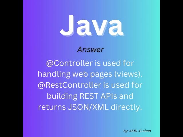 Spring Boot Interview Question