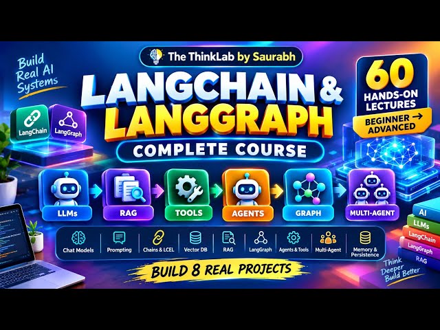 📚 60 Lectures | Complete LangChain & LangGraph Hands-On Course | Hands-On Projects