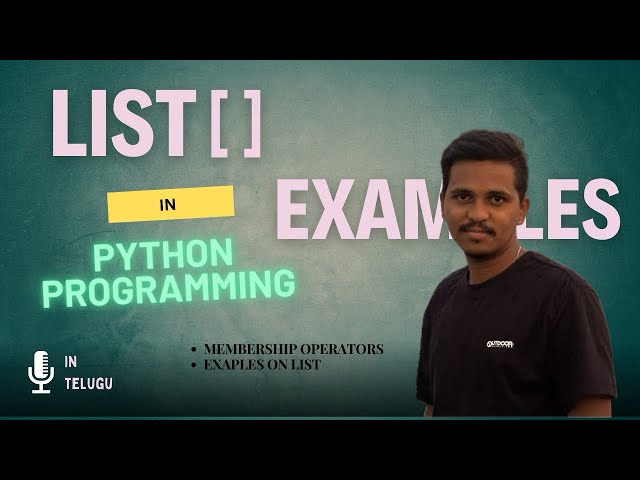 List in Python | Examples in Python | in telugu❤️‍🔥✅
