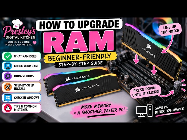 How to Upgrade RAM in a PC | Beginner-Friendly Step-by-Step Guide