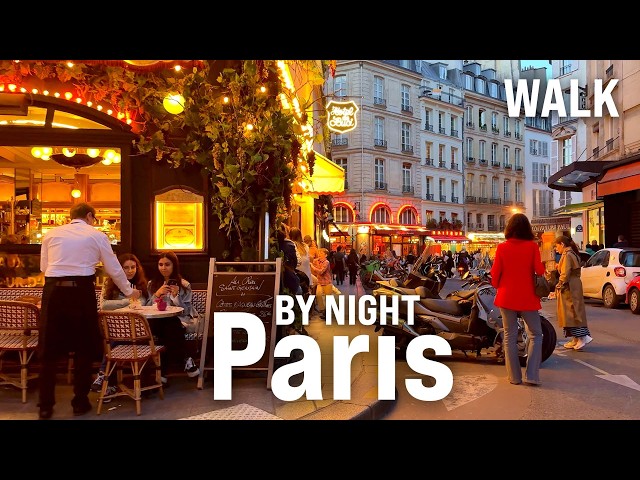 PARIS WALKING TOUR — France Evening Tour with Captions [4K/60fps]