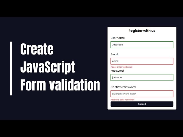 [Arabic] Create Form & Email validation  using JavaScript