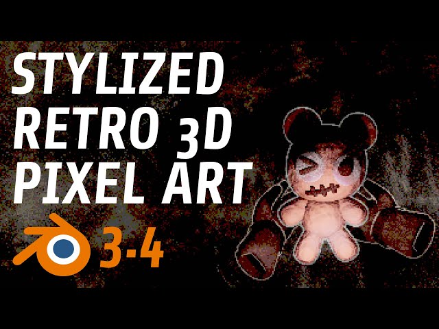 Stylized Retro Pixel Art in 3D (Blender 3.4 Tutorial)