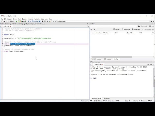 Walk-through of your first Python script (ArcGIS Pro)