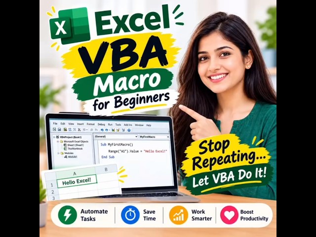 “Stop Repeating Excel Tasks! 🚀 Learn VBA Macro#VBA #ExcelVBA #ExcelMacro #ExcelAutomation #shorts