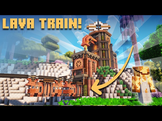 I Built a LAVA TRAIN in Minecraft Create Mod! [#7]