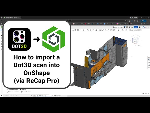 How to Import Dot3D Scan Data into Onshape (via Autodesk ReCap Pro)