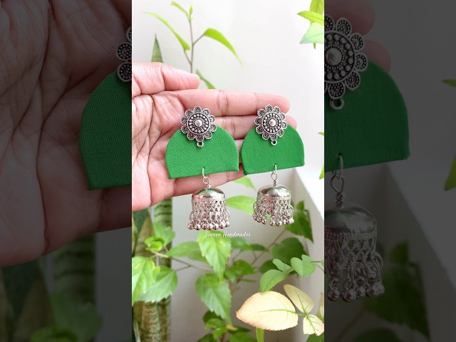 🌷Fabric Earrings | Subscribe and stay tune for jewellery making #ytshorts #shorts