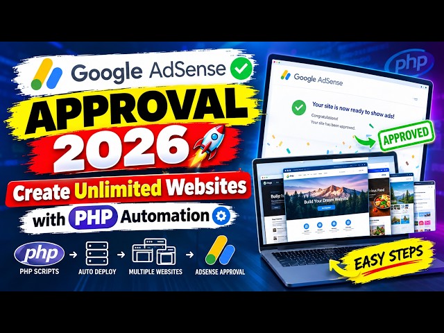 AdSense Approval 2026 🚀 Create Unlimited Websites with PHP Automation