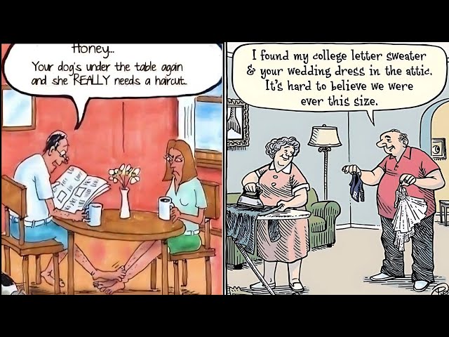 Funny Comic Strips About Marriage & Aging – Daily Laugh Dose! 😂