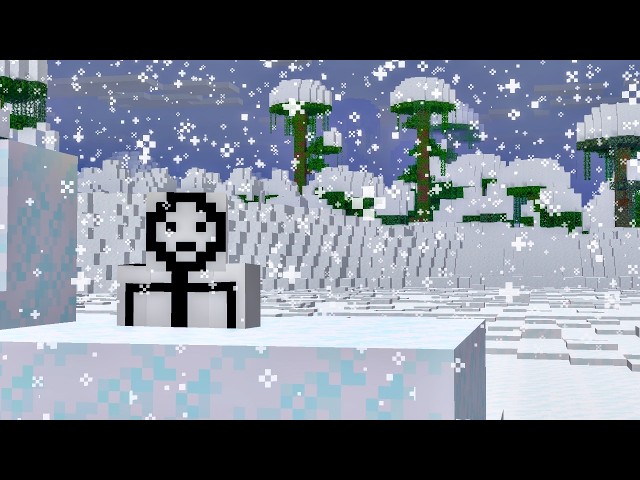 Beating Minecraft, But The World Fills With Powdered Snow