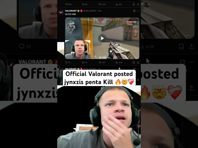 Valorant posted jynxzis Penat kill Clip 🔥🤯#jynxzi #valorant #post #clip #tweet #pentakill