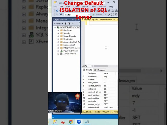 Change ISOLATION Level of SQL Server #ibharatsoftware #sqldba #sqlserver #interview #sqldevelopment
