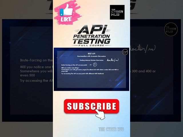 REST Enumeration | API Penetration Testing Full Course #ai #thecyberhub #apipentest #cybersecurity