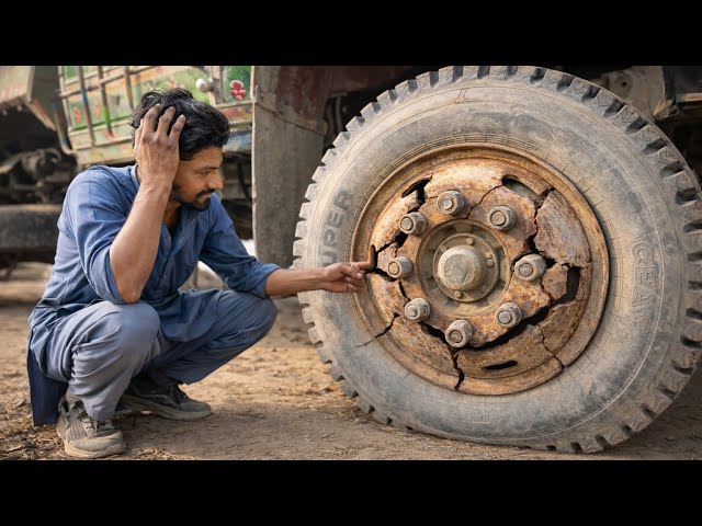 Deep Pit Impact Shattered the Truck Rim from All Sides | Fully Repaired