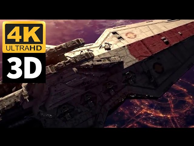 "Star Wars: Revenge of The Sith" Opening scene in 3D SBS 4K 60fps