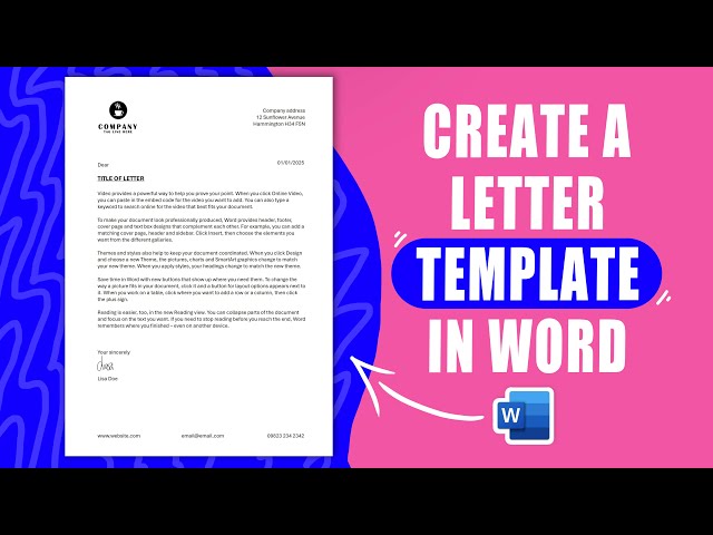 Create a letter template in Word | with logo