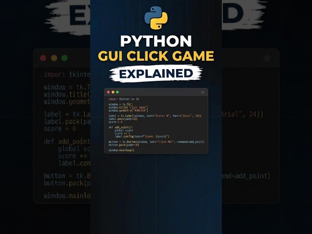 How to Create a Window in Python !🐍 | Python GUI for Beginners