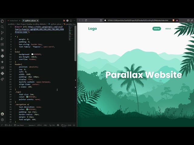 CSS Parallax Scrolling Website | How to make Website using HTML CSS and  JavaScript