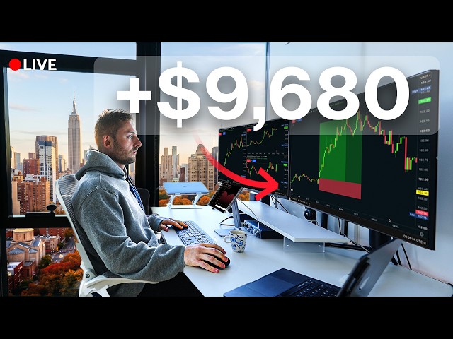 LIVE DAY TRADING - How I Make $9,680 Risking $2k (My 10x Strategy)