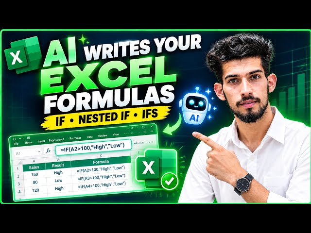 AI Writes Your Excel Formulas 🤯 | IF, Nested IF & IFS Made EASY!
