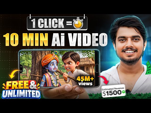 How to Create Long AI Videos (10 Min) Using Just 1 Click🔥| How to Create AI Videos || AI Automation